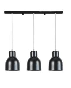 TOSEL Lustre 3 lumières - luminaire intérieur - acier noir - Style inspiration nordique - H80cm L60cm P60cm