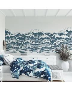99 DECO - Papier Peint panoramique 9 lés OCEAN - H270xL432cm - Bleu