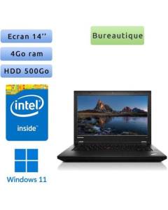 Lenovo ThinkPad L440 - Windows 11 - 2Ghz 4Go 500Go - 14 - Webcam - Ordinateur Portable PC Noir