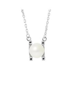 PERLINEA - Collier 2C - Perle de Culture d'Eau Douce AAA+ - Ronde 7-8 mm - Blanc naturel - Argent 925 Millièmes - Bijoux Femme