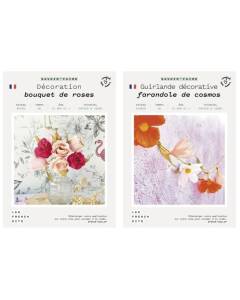 Coffret DIY papier - Mariage - Décorations florales - Bouquet et Guirlande