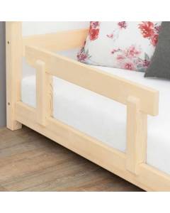 Barrière de lit enfant TRUSTY - bois massif - couleur bois naturel