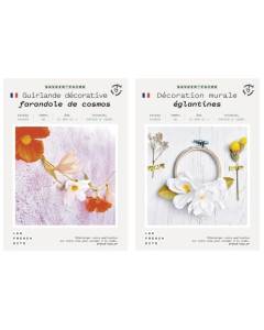 Coffret DIY papier - Mariage - Décorations florales - Guirlande et Cercle