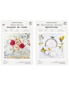 Coffret DIY papier - Mariage - Décorations florales - déco murale et Bouquet