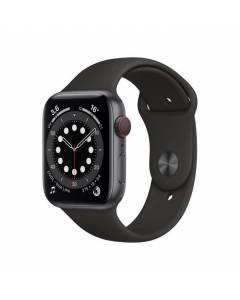 Apple Watch Series 6 GPS + Cellular - 44mm Boîtier aluminium Gris Sidéral - Bracelet Noir (2020) - Reconditionné - Très bon état