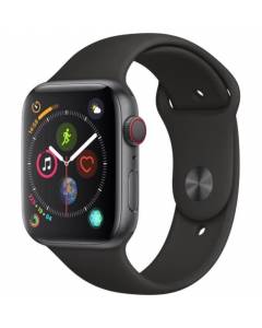 Apple Watch Series 4 GPS + Cellular - 44mm Boîtier aluminium gris sidéral - Bracelet noir (2018) - Reconditionné - Très bon état