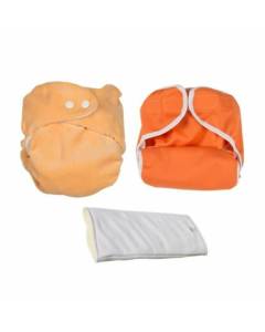 Kit d'essai Couches Lavables - So Bamboo - Taille 1 (3-9 kg) - Pêche-Blanc