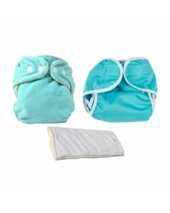 Kit d'essai Couches Lavables - So Bamboo - Taille 1 (3-9 kg) - Opale-Blanc