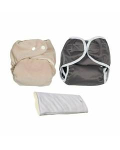 Kit d'essai Couches Lavables - So Bamboo - Taille 2 (8-16 kg) - Caillou-Blanc