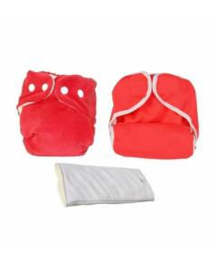 Kit d'essai Couches Lavables - So Bamboo - Taille 2 (8-16 kg) - Tomate-Blanc
