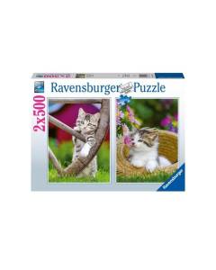 Puzzle 2x500 pièces - Les chatons à la campagne - Puzzle adultes Ravensburger - Dès 10 ans - 17269