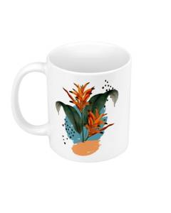 Mug Céramique Heliconia Plante Tropicale Exotique Jungle