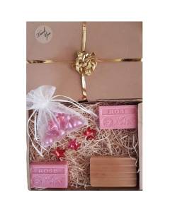 Coffret Cadeau Savon de Marseille senteurs - rose - perle de bain - savon