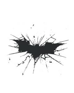 Tableau Décoratif  Batman Logo Dark Knight (35 cm x 30 cm)