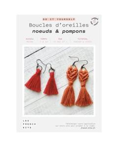 Kit Macramé Boucles d'oreilles - Noeuds amp; Pompons