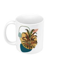 Mug Céramique Plante Exotique Vintage Tropical Jungle Feuille