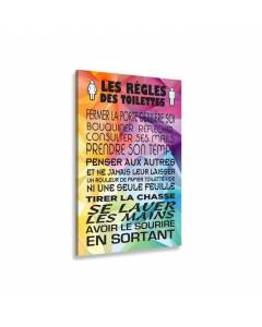 Les règles des WC 3, fabrication française , 50x80 cm