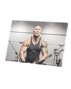 Tableau Décoratif  The Rock Training Workout / Motivation Sport B (43 cm x 30 cm)