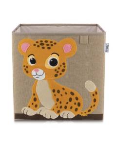 Boîte de rangement pour enfant - Lifeney - Tigre - Beige - 33x33x33cm