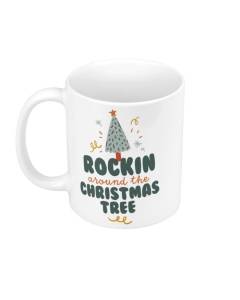 Mug Céramique Rockin Around the Christmas Noel Hiver Cadeau Père Noel