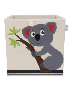 Boîte de rangement "koala" sur fond clair, compatible avec l'étagère IKEA KALLAX Lifeney 833073