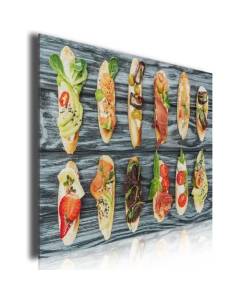 HXA DECO - Décoration Murale pour la Cuisine, Tableau Deco, Tableau Moderne, Tableau Deco Cuisine Tapas et Pintxos, 80x50cm