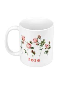 Mug Céramique Rose Fleurs Minimaliste Chic Amour