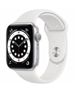 Apple Watch Series 6 GPS - 44mm Boîtier aluminium Argent - Bracelet Blanc (2020) - Reconditionné - Très bon état